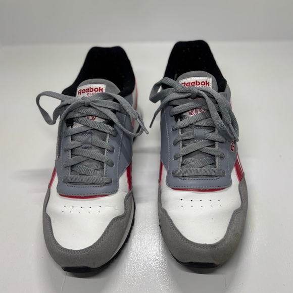 Reebok Classic Leather Gray Red Sneakers Men’s 9 - Picture 3 of 11